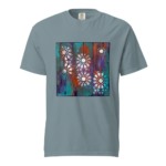 Aurora Geometric Tee - Ice Blue - Unisex Garment-Dyed Heavyweight T-Shirt.