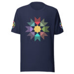 Geo Starburst T-shirt - Navy - This Unisex Staple T-Shirt is soft, light, and slightly stretchy