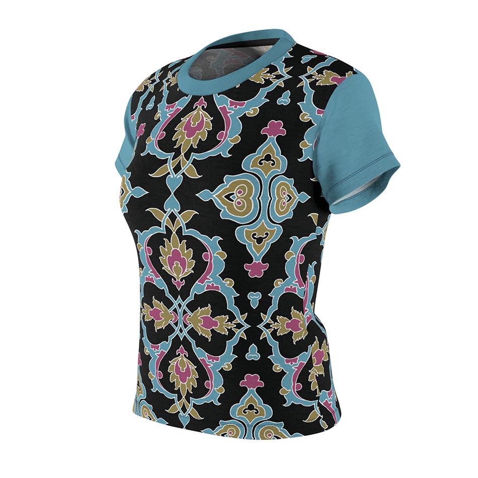 Iznik Turquoise Charm - Cut & Sew Tee - Female T-shirt